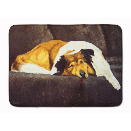 Carolines Treasures Collie by Tanya and Craig Amberson Machine Washable Memory Foam Mat AMB1031RUG